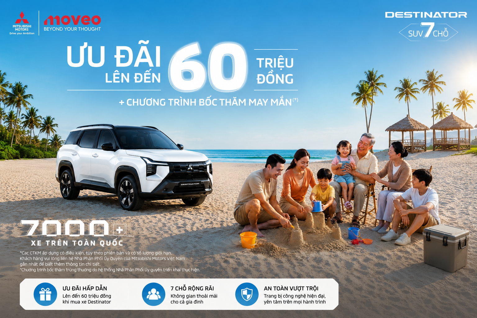 Mitsubishi Destinator đạt doanh số 7.000 xe – Ưu đãi đặc biệt tháng 6